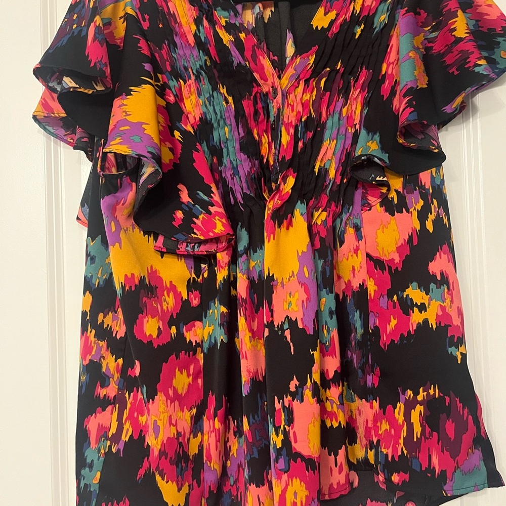 Entro Multicolor Abstract Blouse - Picture 4 of 7